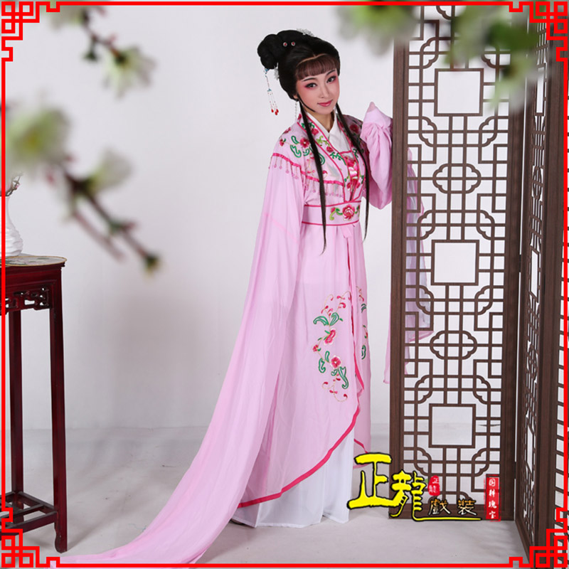汤旺河花旦黄梅戏服古装戏服水袖戏剧假云肩长披